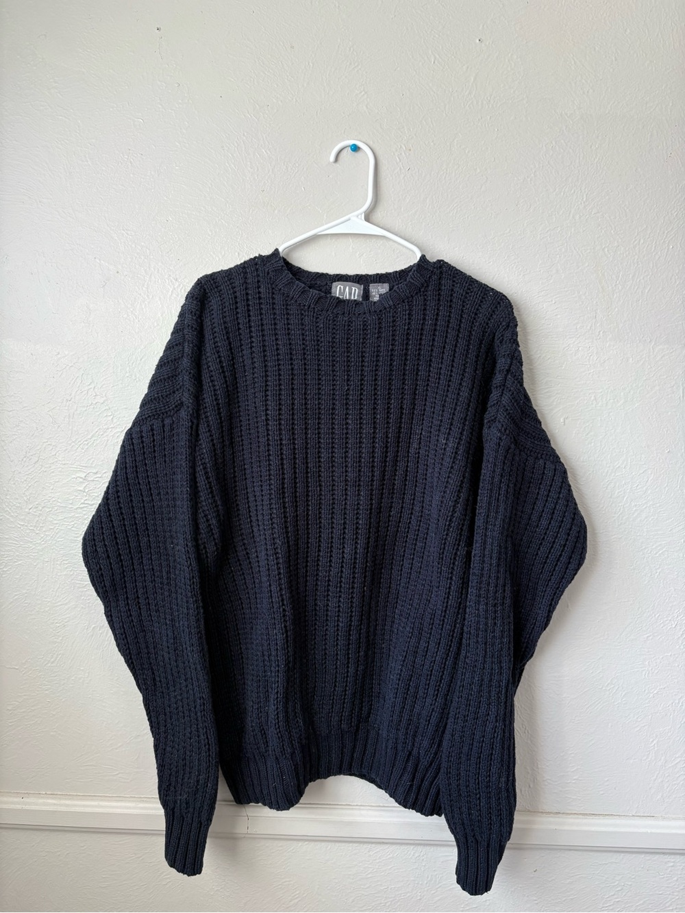 GAP Black Ribbed Crewneck Sweater